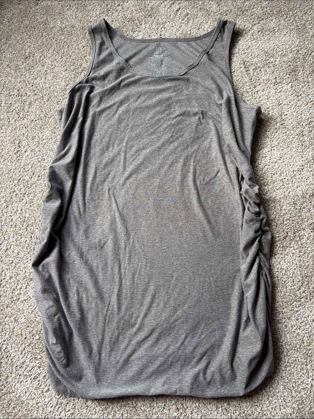 Women's Gray Ruched Side Tank Top